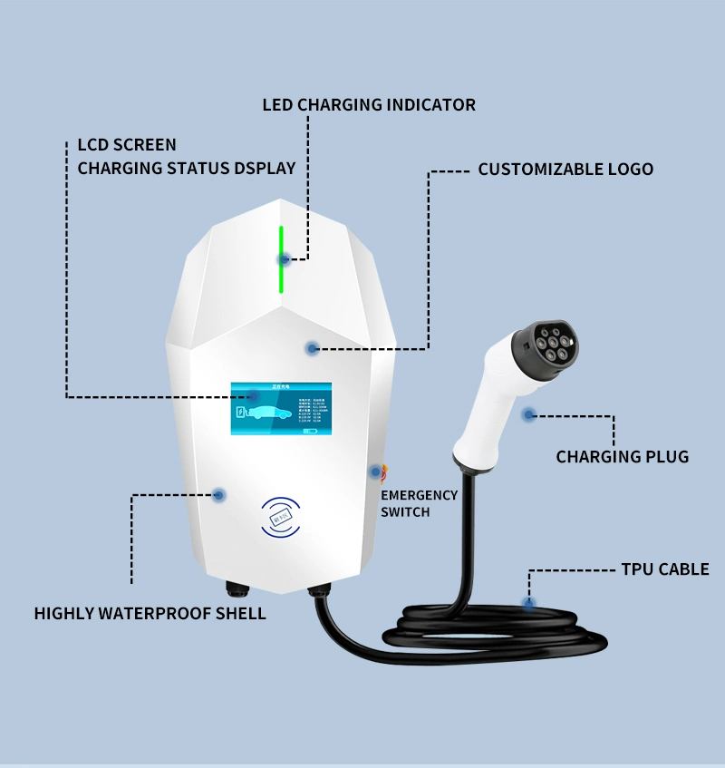 Manufacturer Home EV Charger Stations Level 2 3 Phase AC 22kw EV Charger