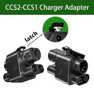hasta 250kwt Supercharger CCS2 a CCS1 Combo Adapter, EV Charger Connector CCS Fast DC Charging